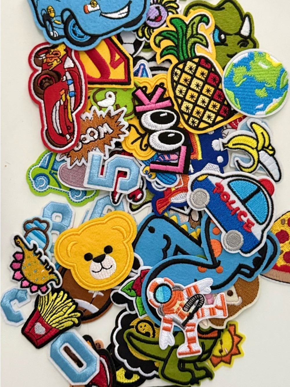 Iron-On Embroidered Patch Mega Bundle Lot Colorful Mix
